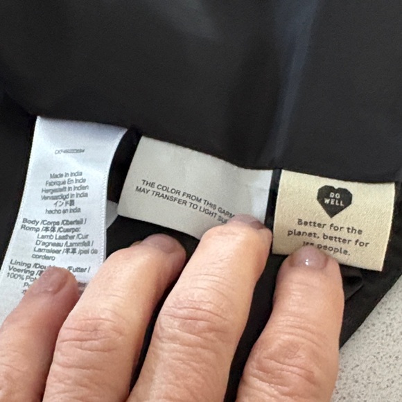 Madewell Black Leather Moto Jacket - Picture 5 of 6